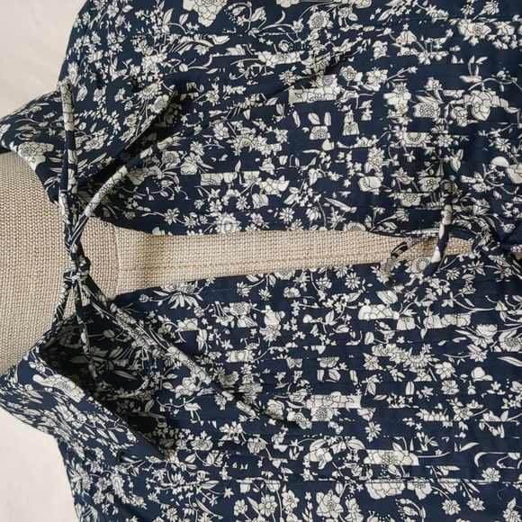 J. Crew Liberty Scalloped Popover in Summer Blooms Size XXS - Picture 6 of 12